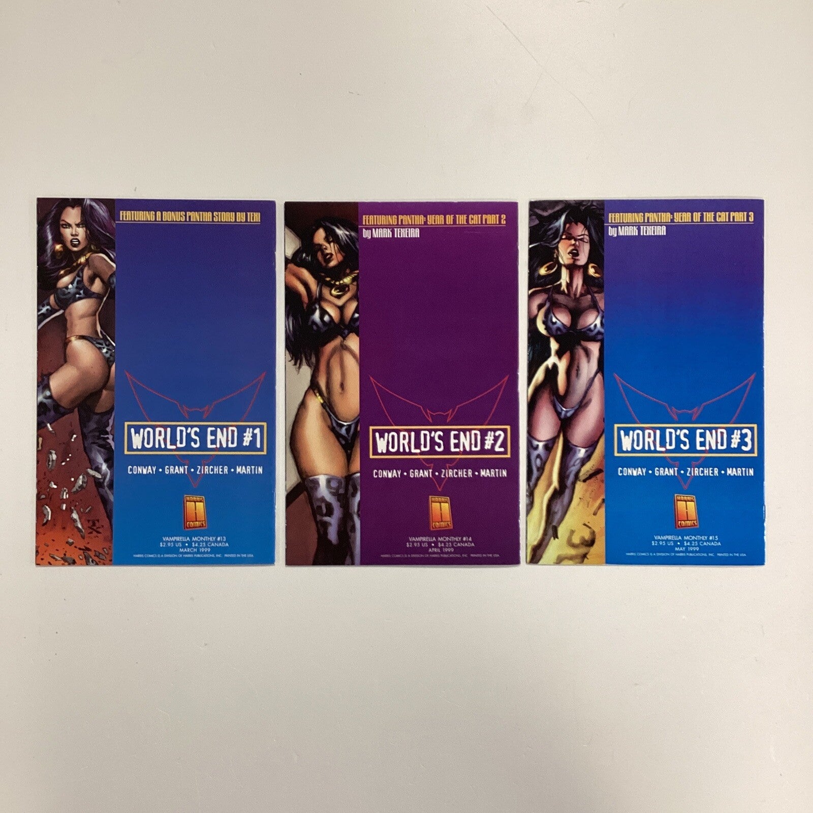 Vampirella Monthly #13-#15 Avg. VF/NM 1999 World's End 1, 2 & 31
