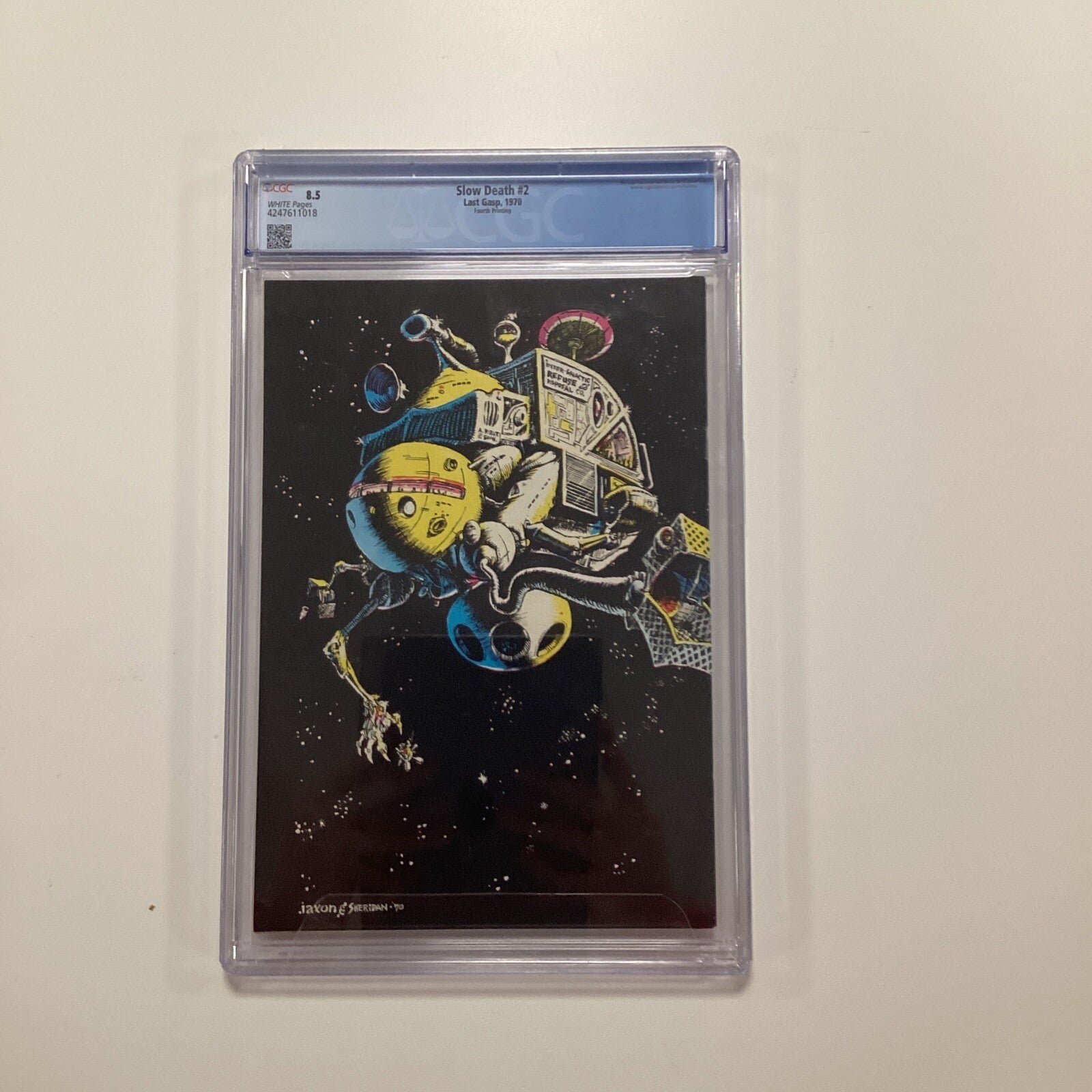 Slow Death #2 1970 CGC 8.5 White Pages Last Gasp Comics Fourth Printing3