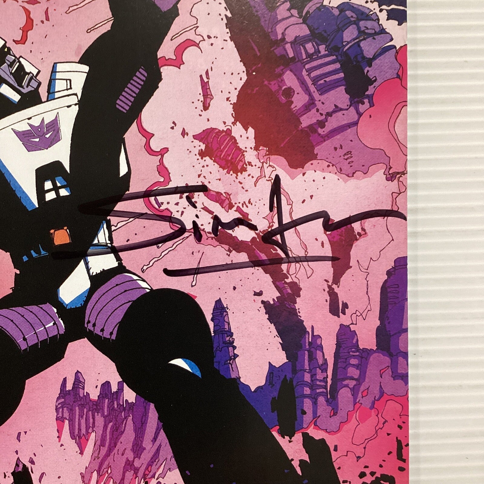 Transformers #91 2013 VF/NM RI Var signed 'To Gareth" Simon Furman Geoff Senior5