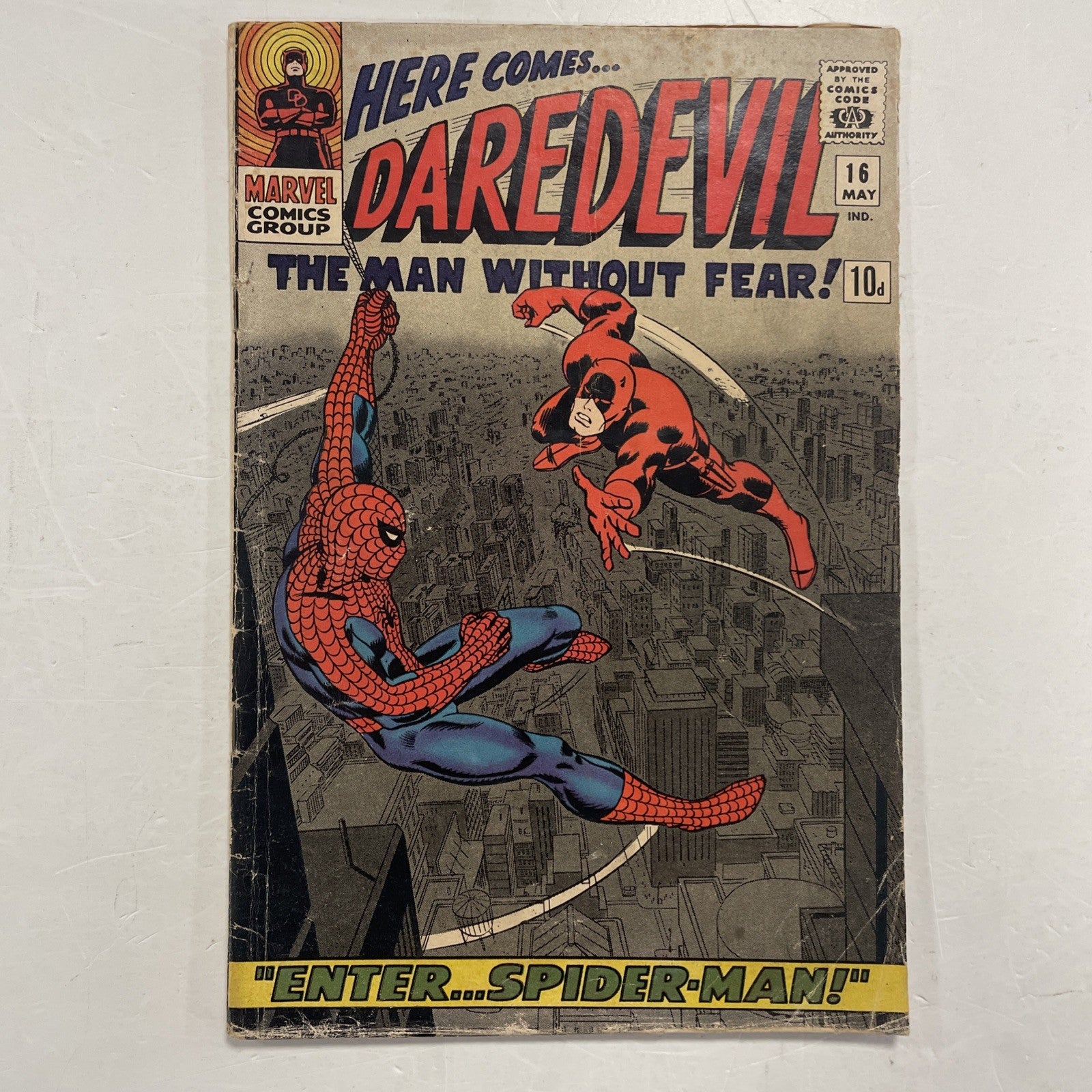 Daredevil #16 1966 VG- 1st John Romita Spider-Man Art0