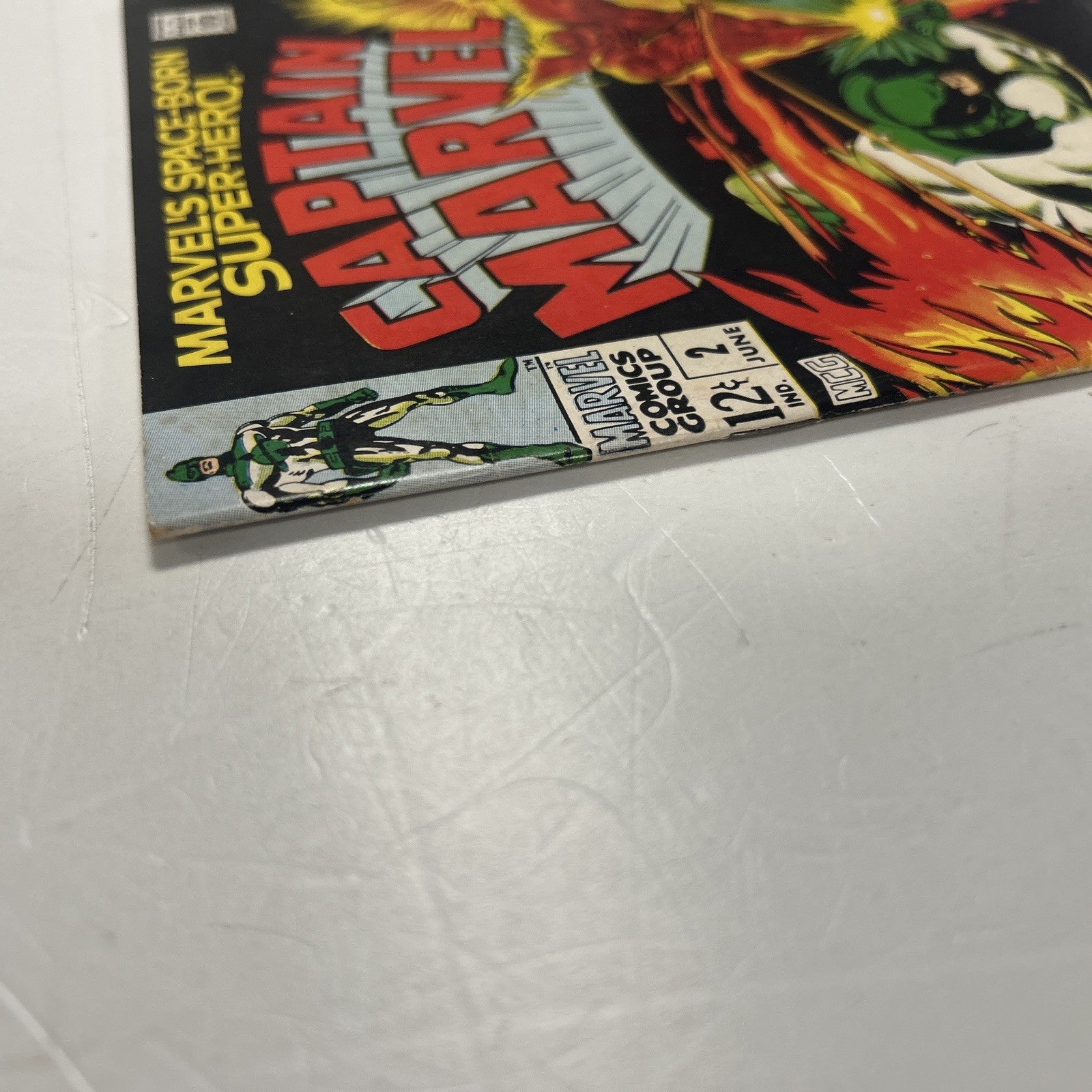 Captain Marvel #2 1968 FN Pence Stamp3