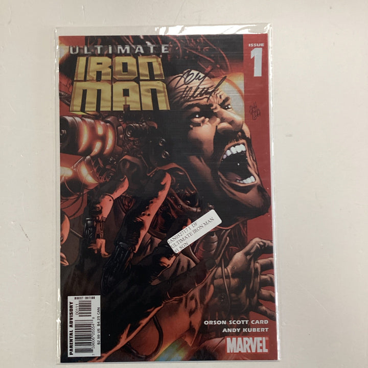 Ultimate Iron Man #1 2005 Variant Signed Andy Kubert Dynamic Forces CoA0