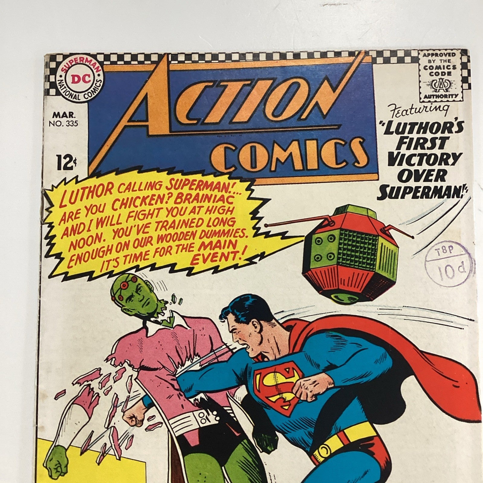 Action Comics #335 1966 VG Pence Stamp2