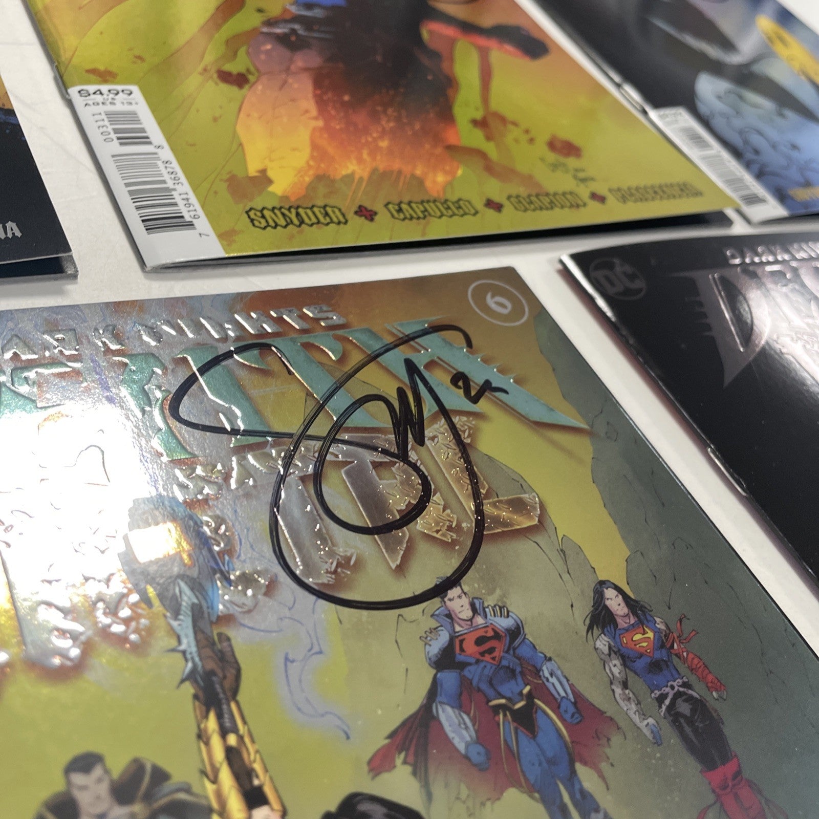 Dark Knights Death Metal #1-7 2020 All Signed Scott Snyder Foil Covers11