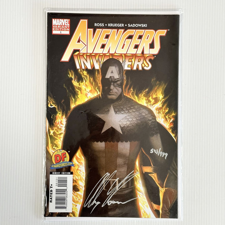 Avengers Invaders #1 2008 NM Dynamic Forces Variant Edition Signed Alex Ross0