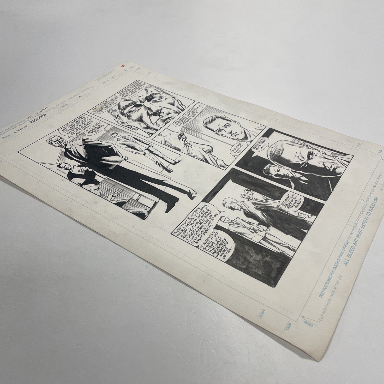 Lee Sullivan Original Art for Marvel's Robocop #15 Page 11 19913