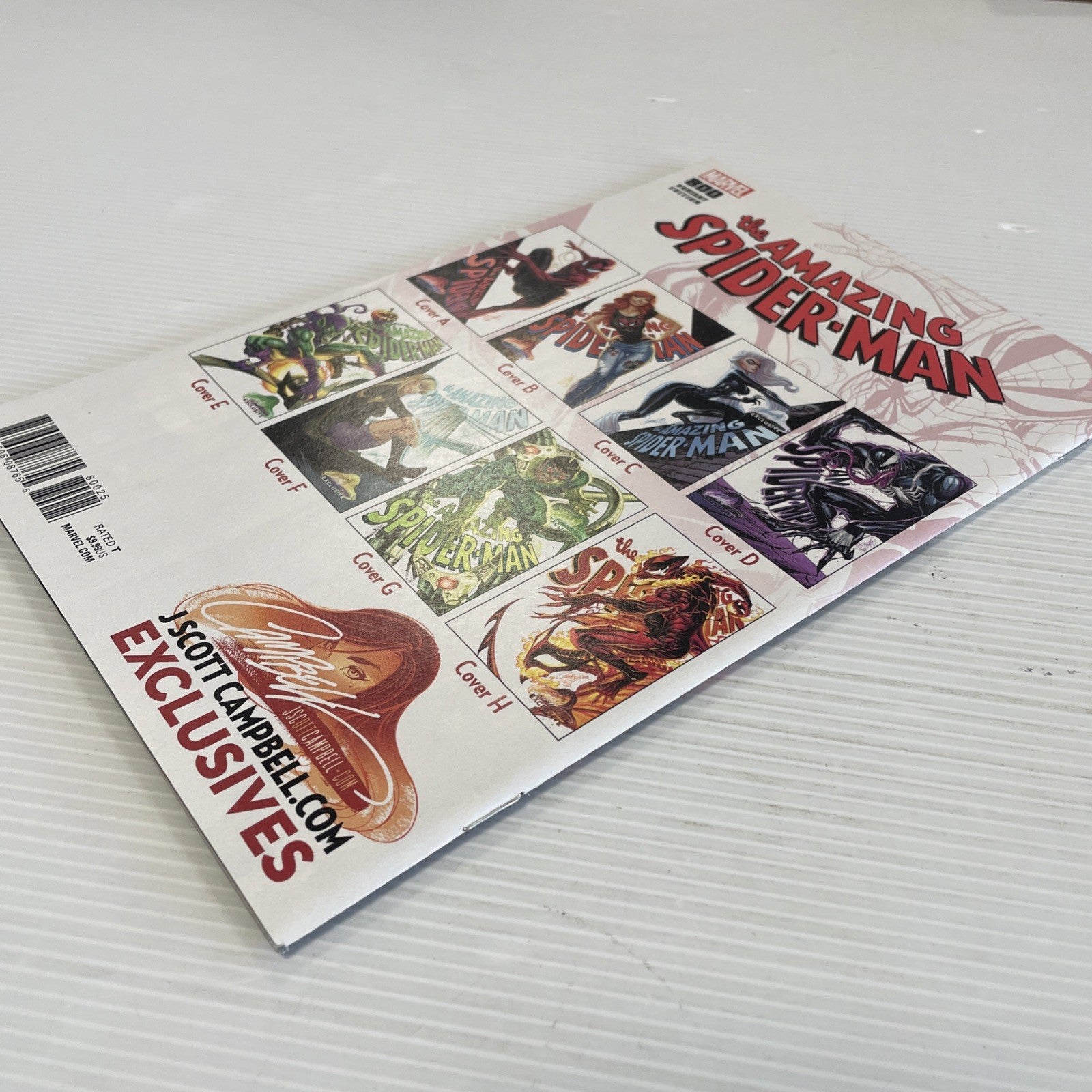 Amazing Spider-Man #800 2018 Signed J Scott Campbell Store Exclusive Variant B9