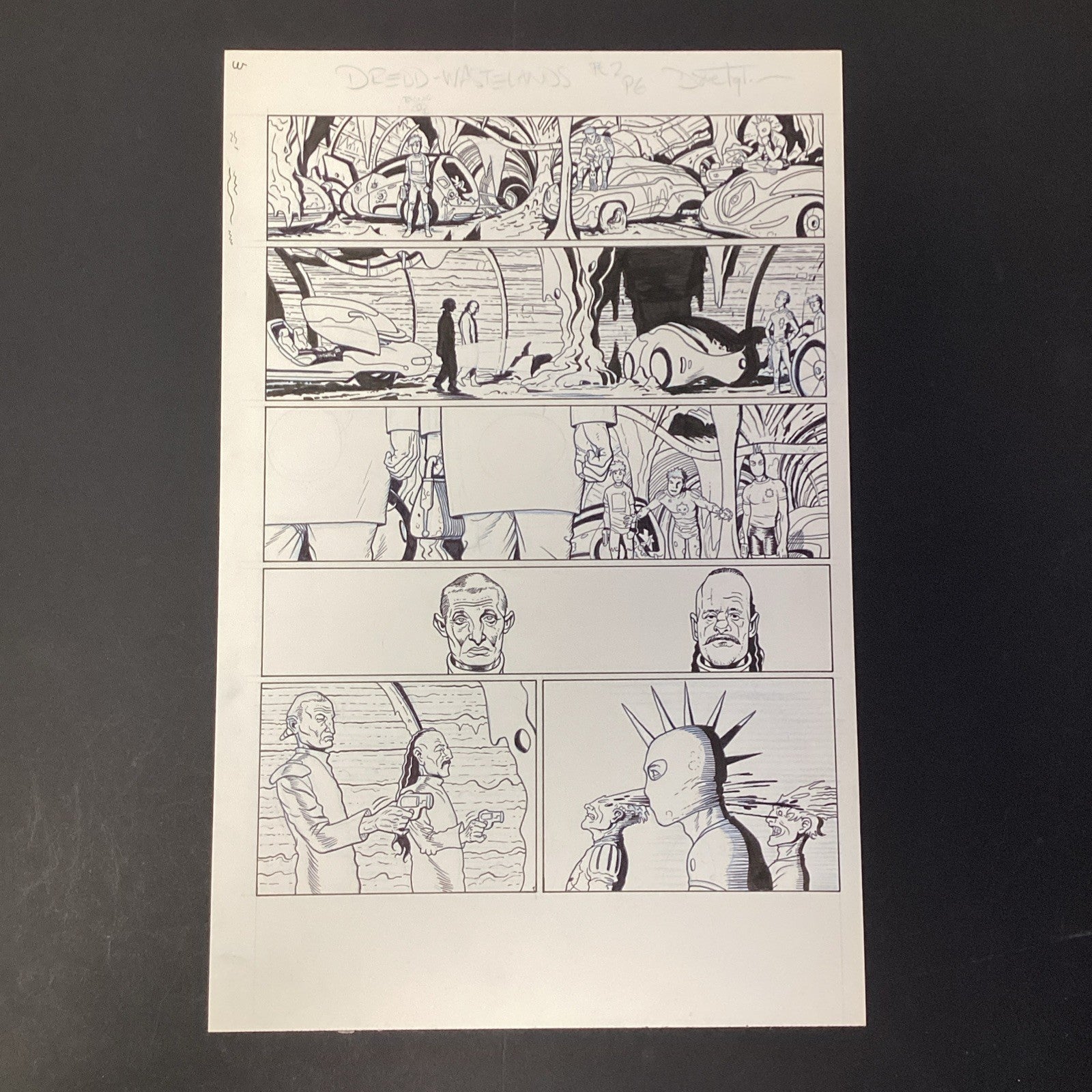 Original Artwork for Dredd Wastelands Part 2 2000AD Prog 1838 Page 6 Dave Taylor0