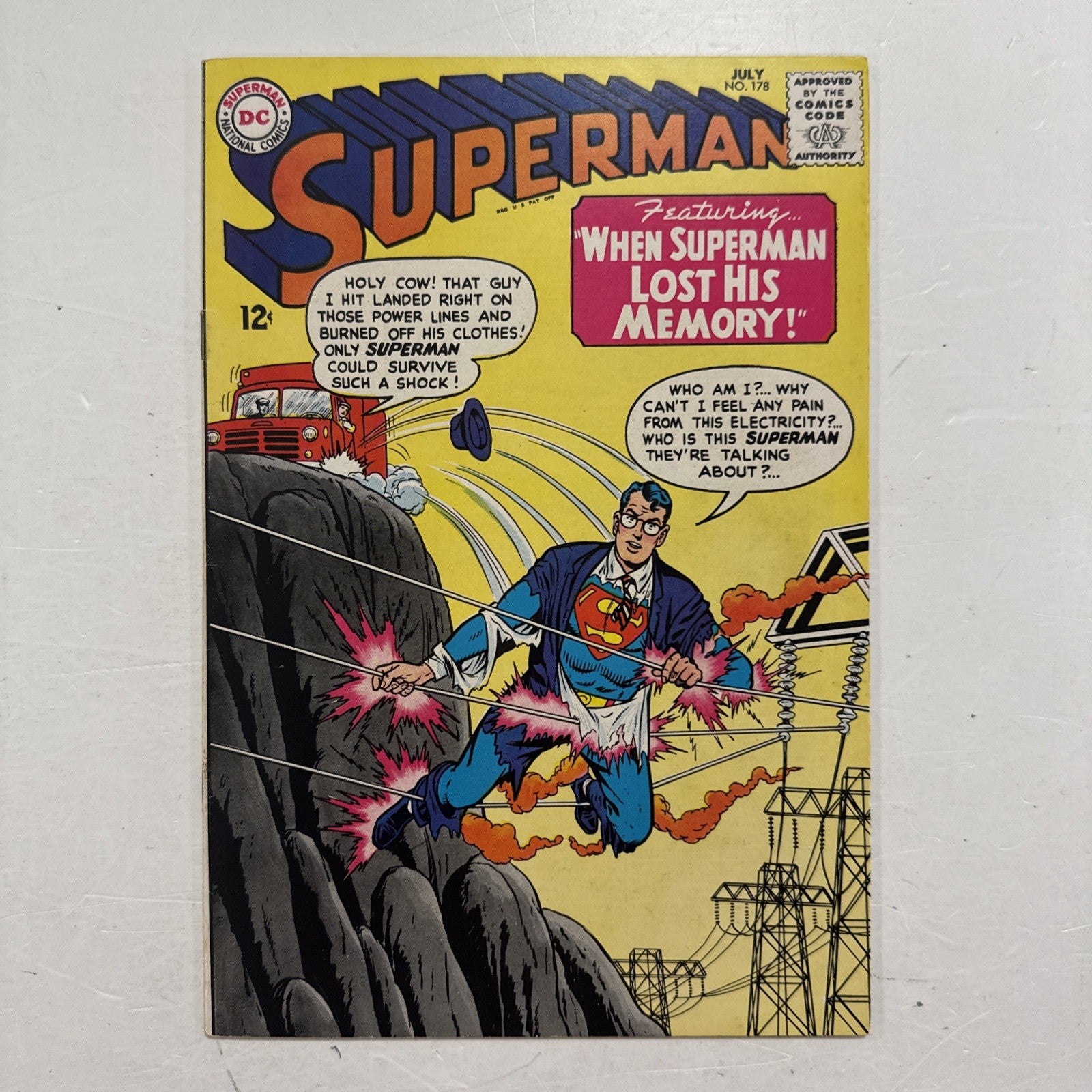 Superman #178 1965 FN Stamp on rear cover0