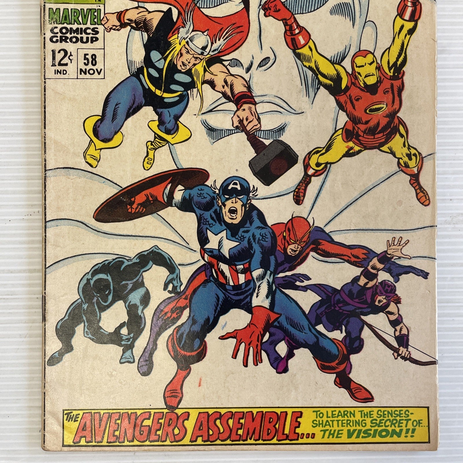 Avengers #58 1968 VG 2nd Appearance and Origin of The Vision **Small amount of p2