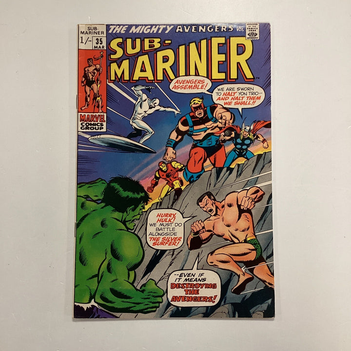 Sub-mariner #35 1971 FN- Pence Copy 2nd Appearance of Defenders0