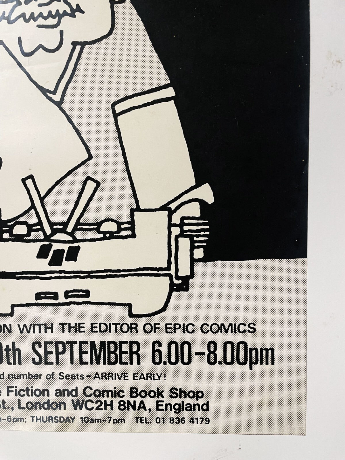 Original Forbidden Planet Poster Archie Goodwin Epic Comics Signing 19872