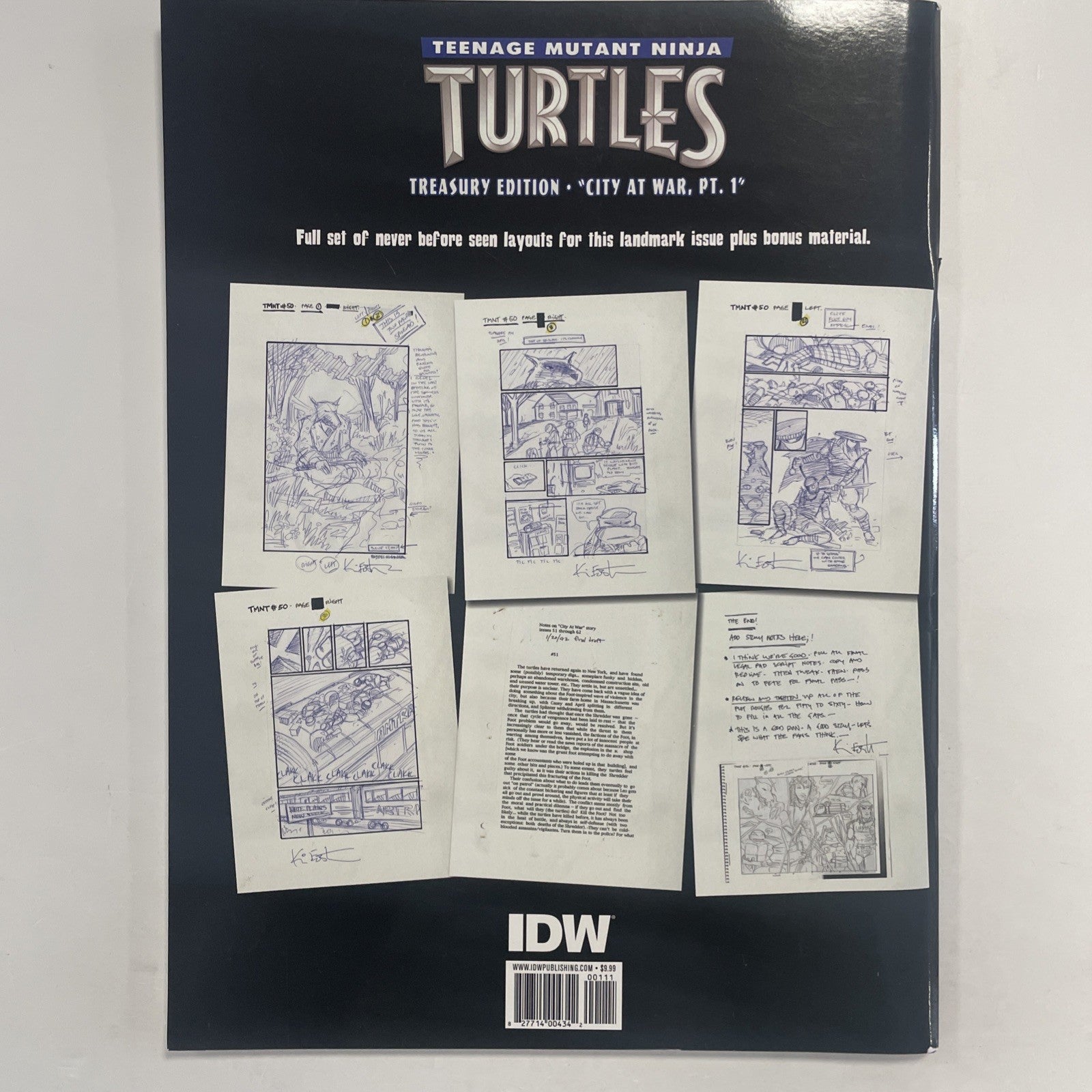 Teenage Mutant Ninja Turtles #50 2013 Treasury Editon Oversized City At War Pt14