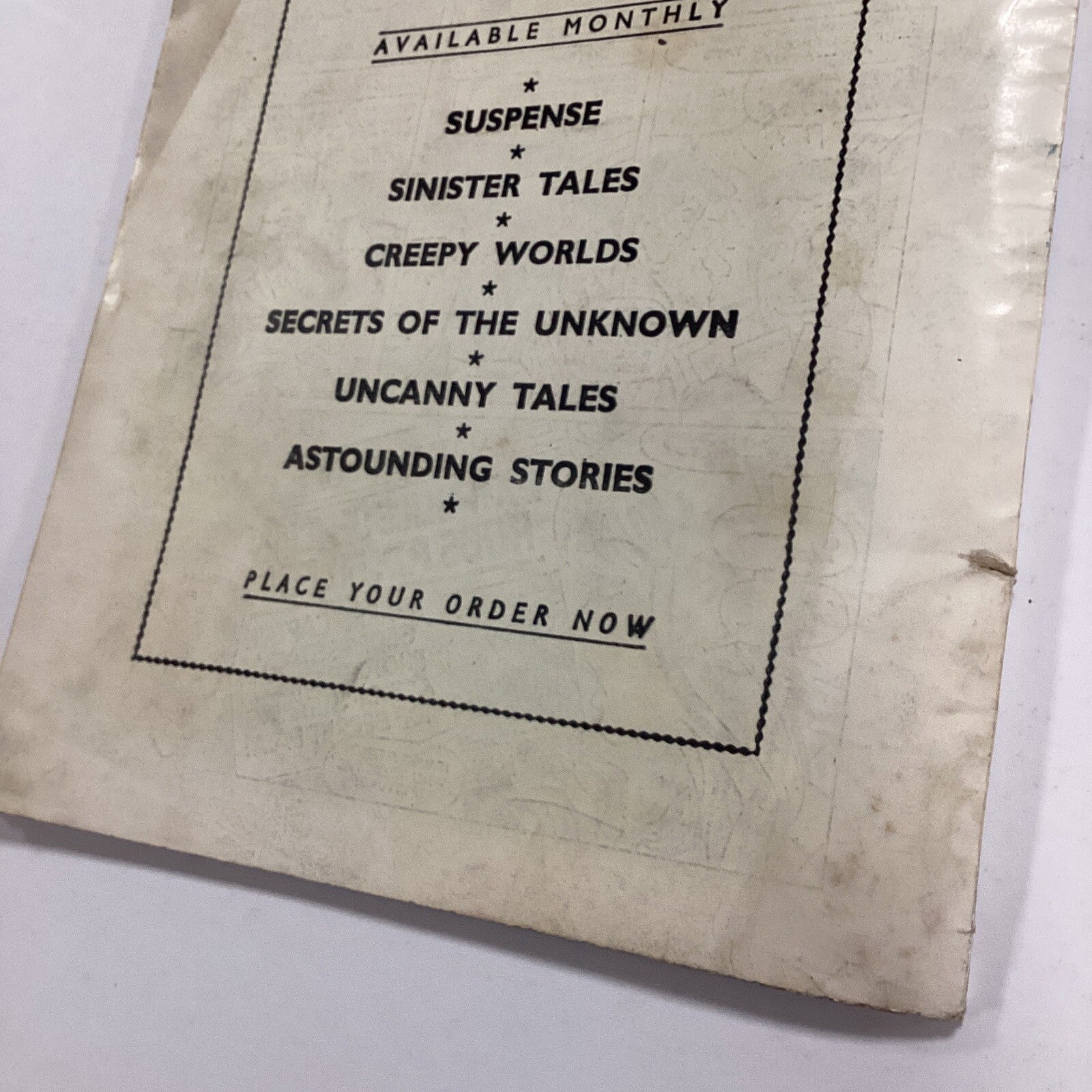 Alan Class Creep Worlds #110 late 1960s - early 70s GD **pen lines on front and10