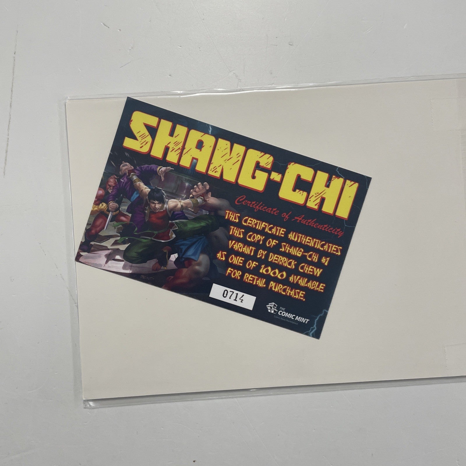 Shang-chi #1 2020 NM Derrick Chew Homage Variant Ltd to 1000 Copies With CoA5