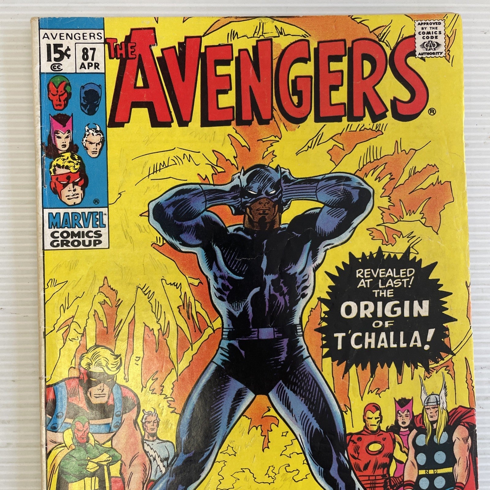 Avengers #87 1971 VG/FN Origin on T'Challa **Pencil marks all over front cover1