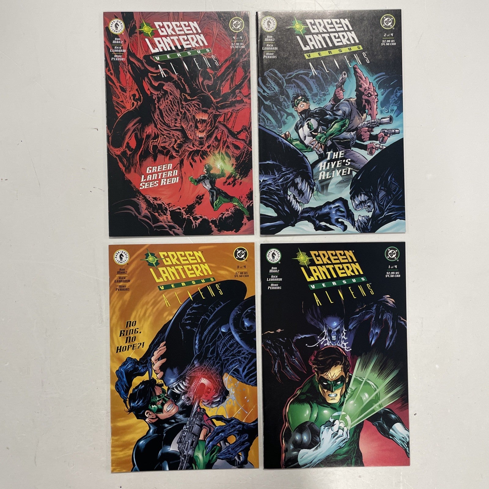 Green Lantern vs Aliens #1-4 2000 VF/NM Complete Set Dark Horse Comics DC0