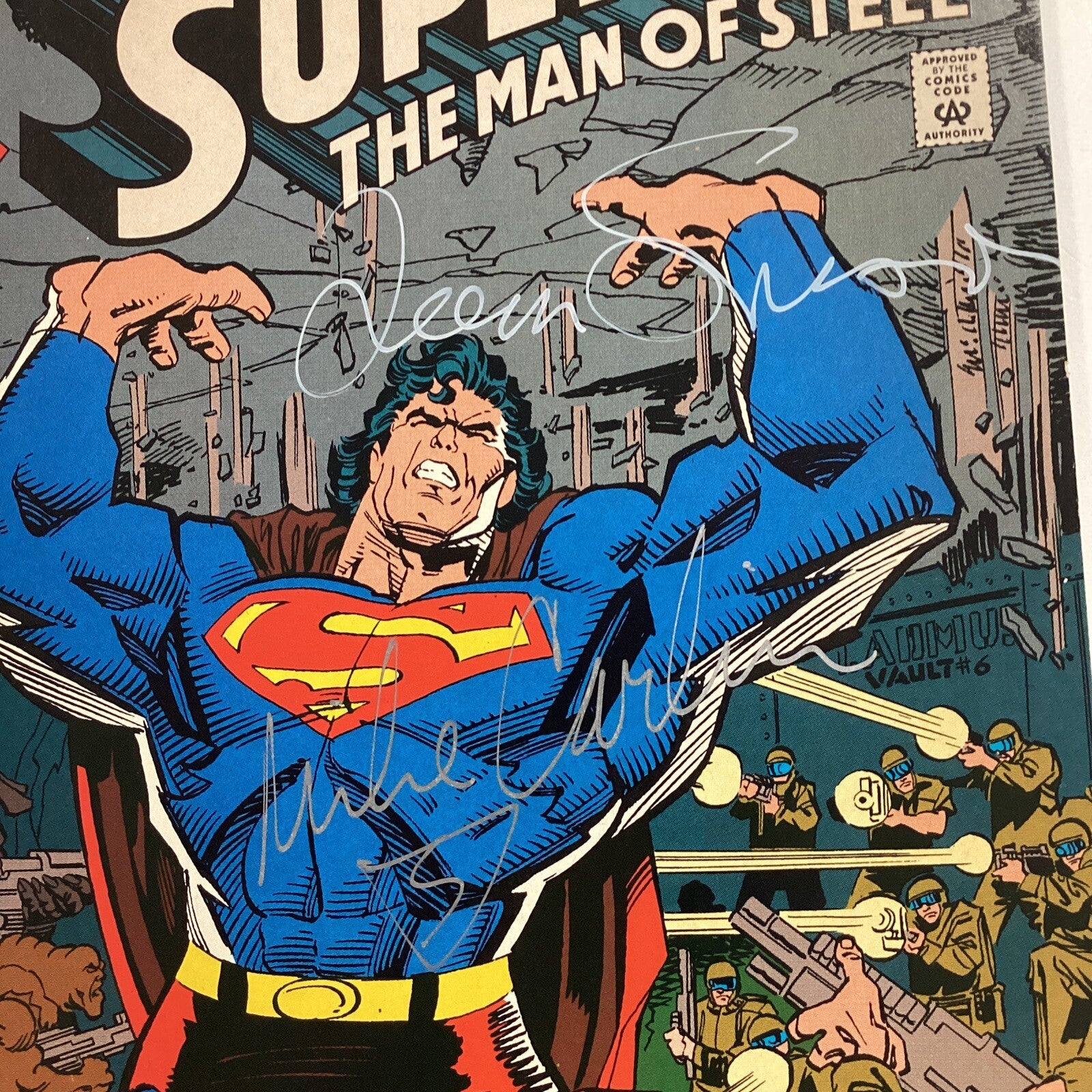 Superman Man of Steel #31 1994 Signed by Simonson & Mike Carlin3