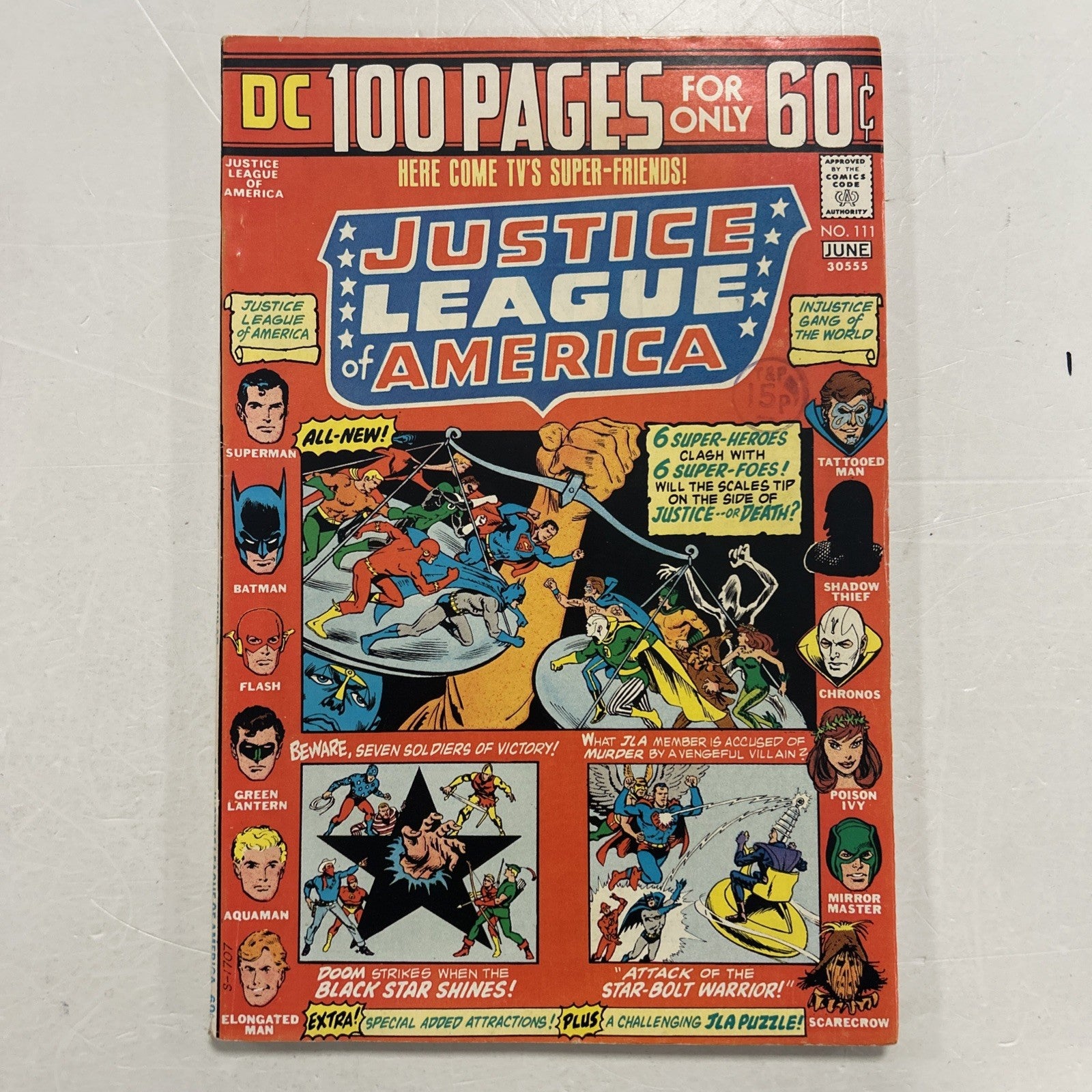Justice League of America #111 1973 FN Pence Stamp Nick Cardy Cover0