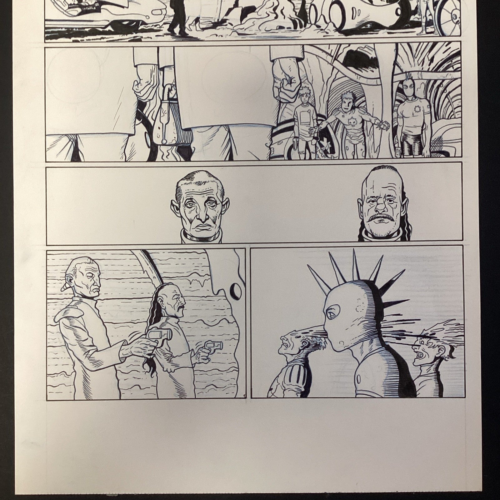 Original Artwork for Dredd Wastelands Part 2 2000AD Prog 1838 Page 6 Dave Taylor2