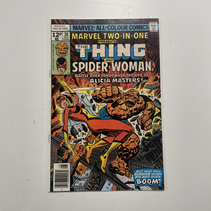Marvel Two-in-one #30 1977 VF/NM 3rd Appearance Of Spider-woman Pence Copy0
