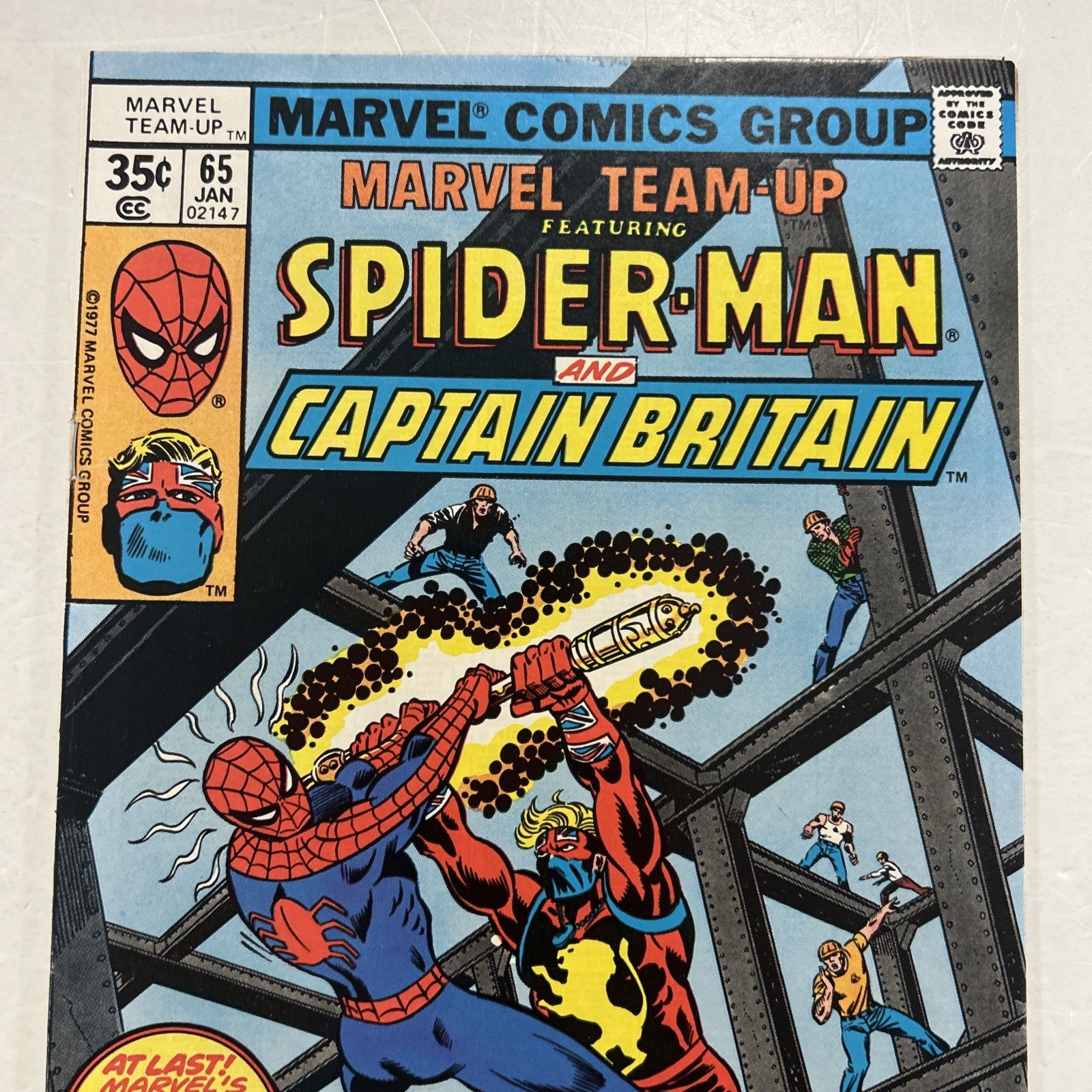 Marvel Team-Up #65 1978 FN Spider-Man & Captain Britain 1st US App.1