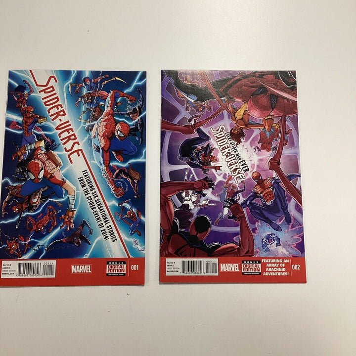 Spider-verse #1 & #2 2014 NM Complete Set 1st Lady Spider