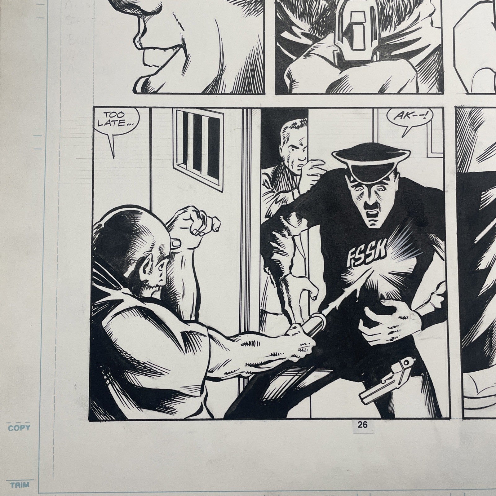 Lee Sullivan Original Art for Marvel's Robocop #13 Page 19 19916