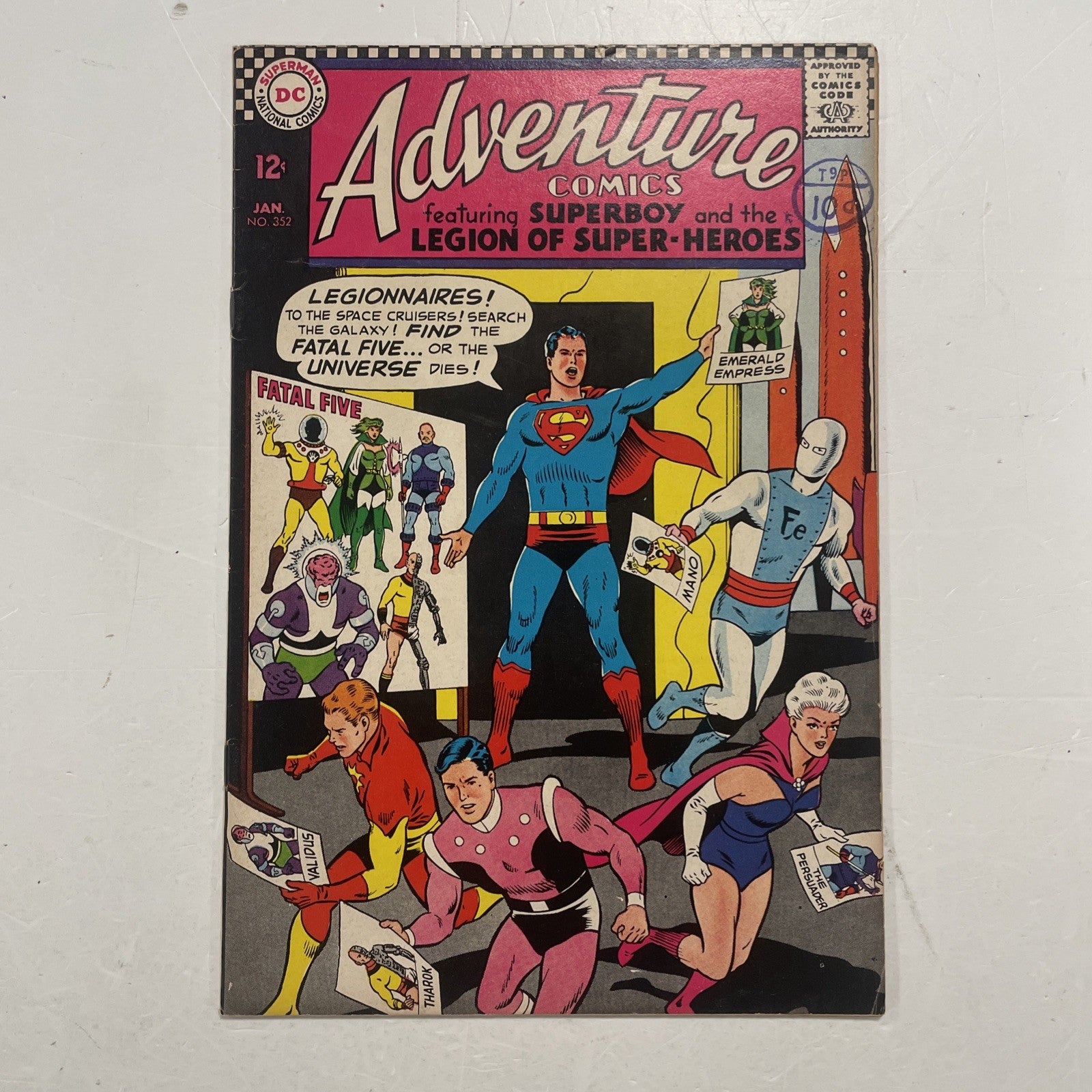 Adventure Comics #352 1967 FN+ Pence Stamp0
