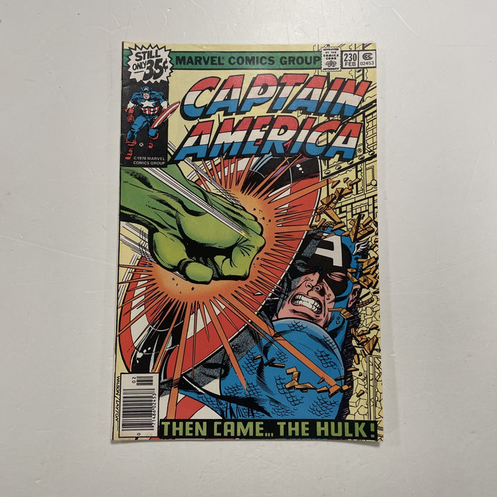 Captain America #230 1978 FN/VF Iconic Hulk Punch Cover0