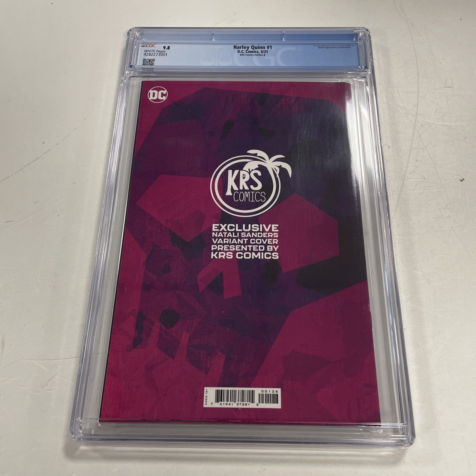 Harley Quinn #1 2021 CGC 9.8 White Pages Natalie Sanders KRS Comics Variant7