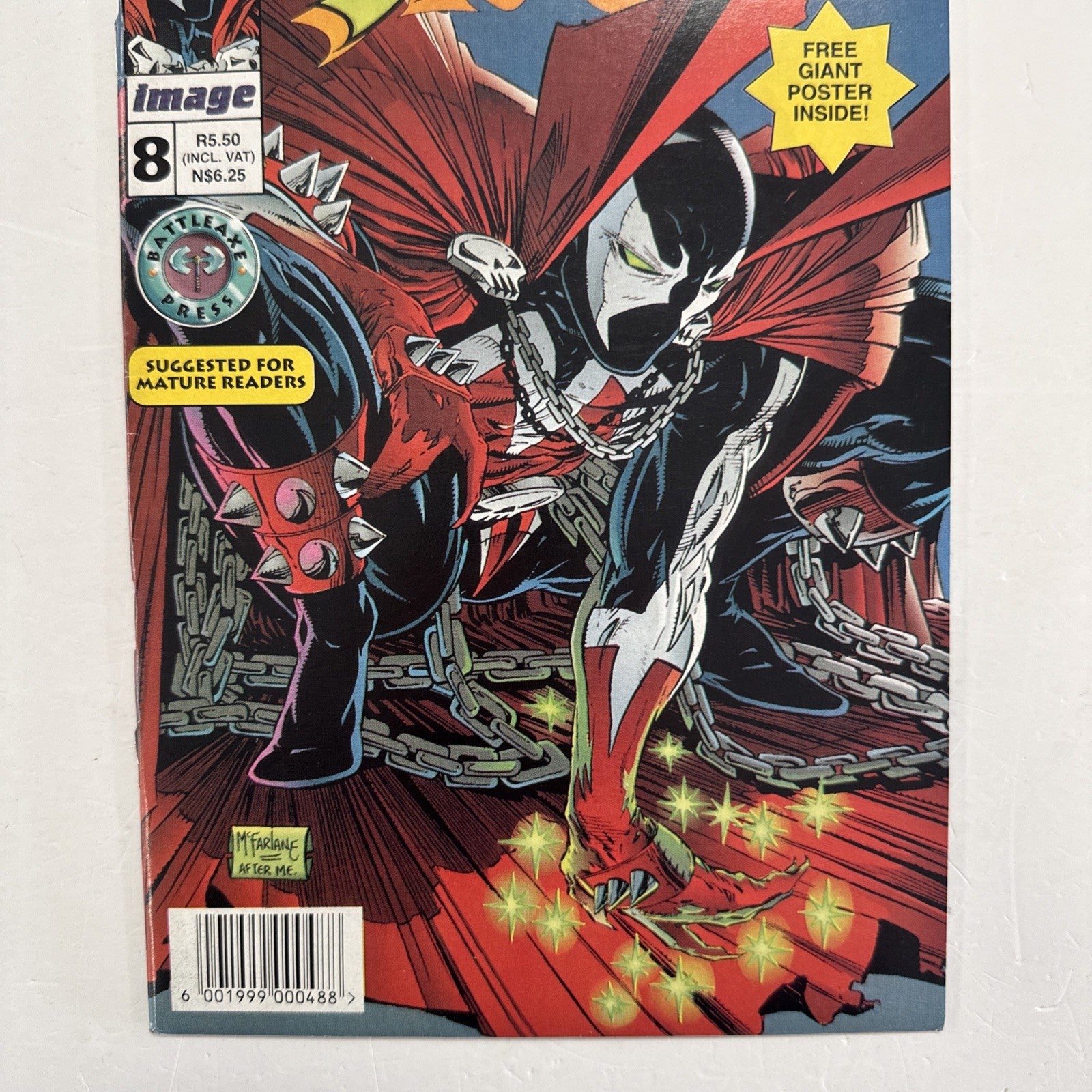 Battleaxe Press Spawn #8 1995 FN/VF South African Reprint Image inc. Poster2