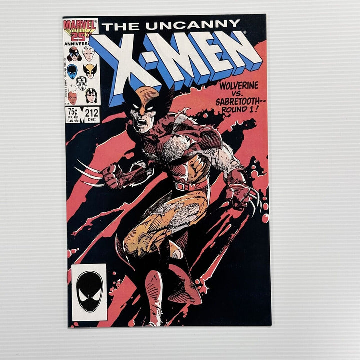 The Uncanny X-Men #212 1986 VF/NM Wolverine vs Sabretooth Cent Copy