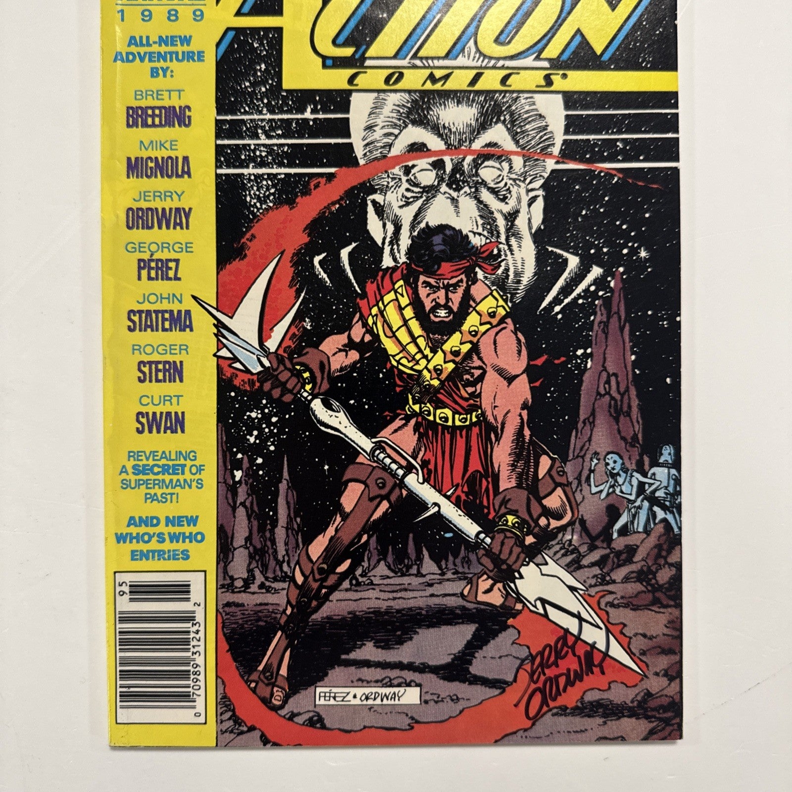 Action Comics Annual #2 1989 VF+ signed by Jerry Ordway at NY Comic Con 20062
