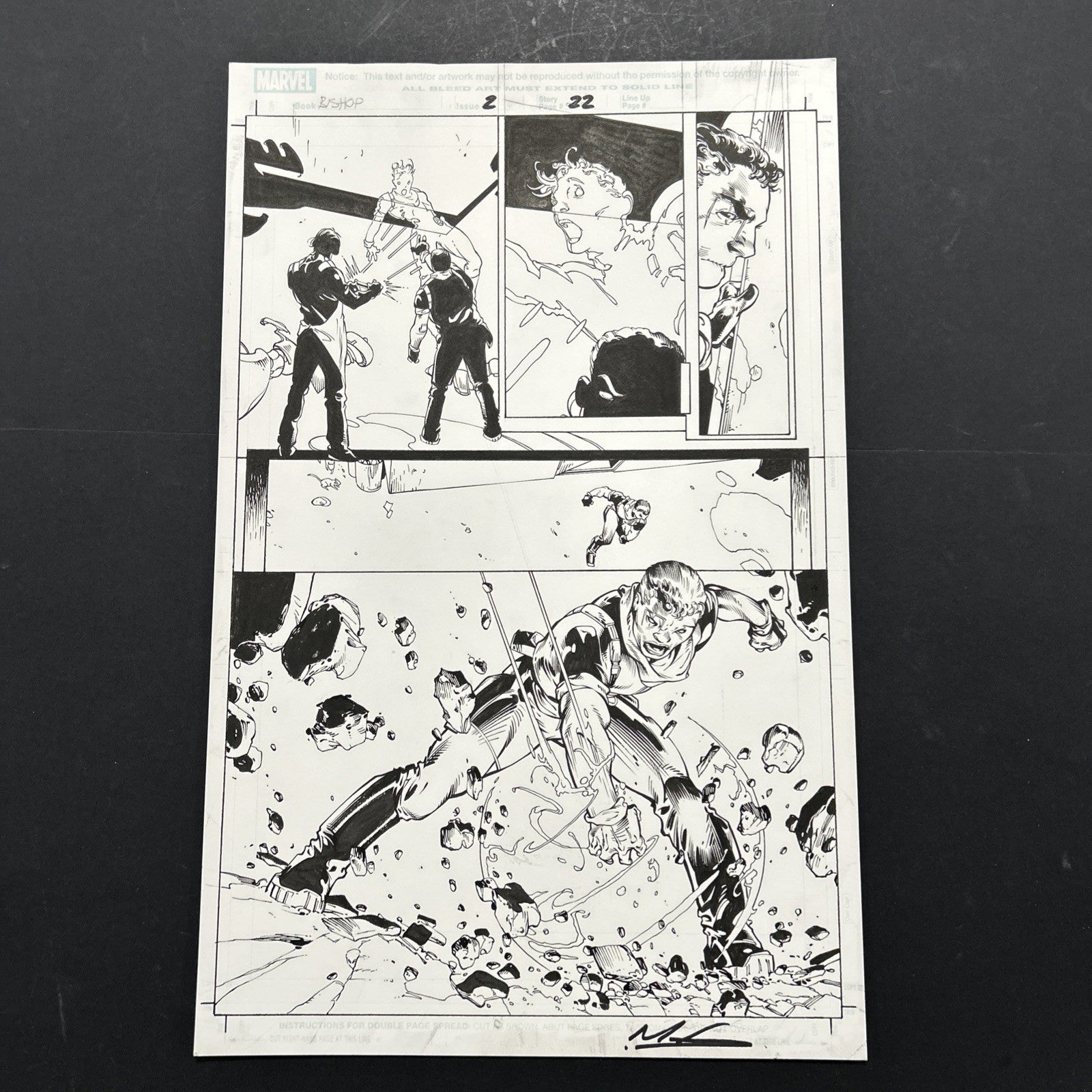 Original Artwork, Marvel X-Men: The Life and Times of Lucas Bishop 2009 #2 pg 220