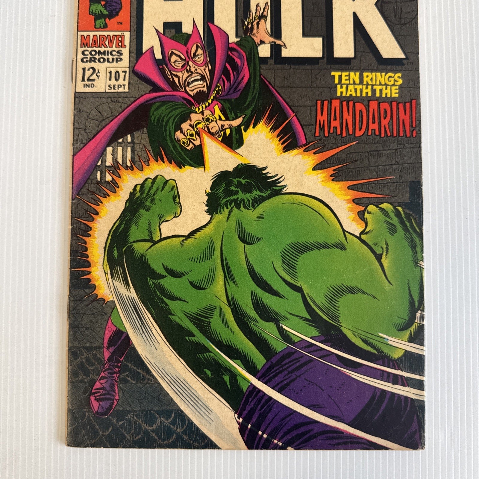 The Incredible Hulk #107 1968 FN- Pence Stamp2