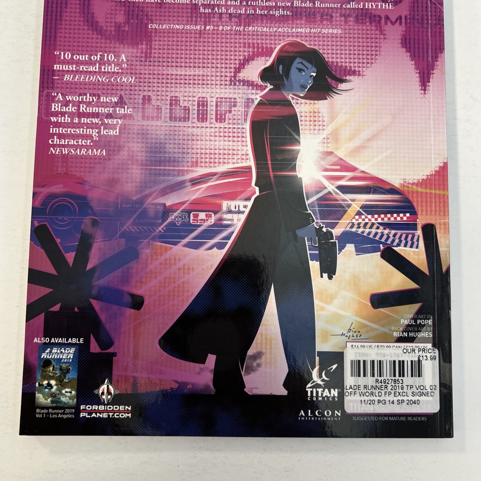 Blade Runner 2019 Off-World TPB Vol. 2 Inc Forbidden Planet Signed Card x28