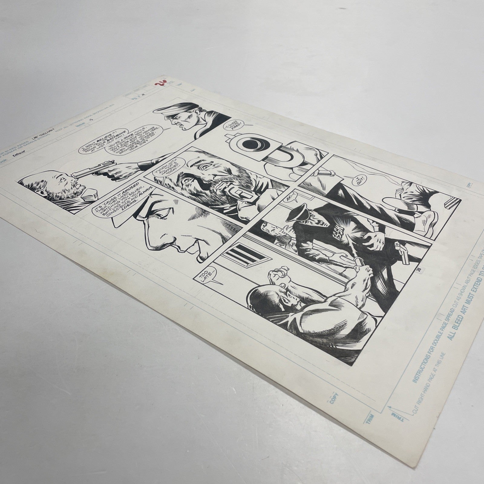 Lee Sullivan Original Art for Marvel's Robocop #13 Page 19 19913