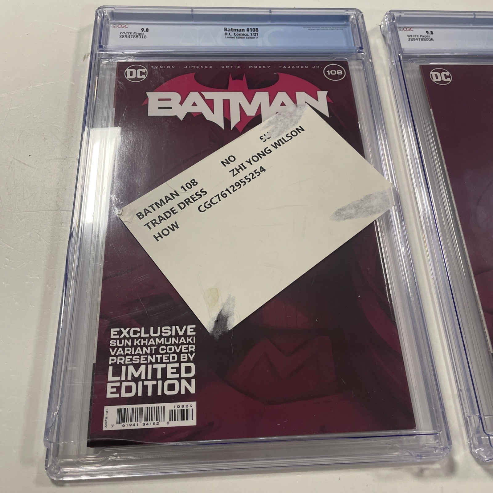 Batman #108 2021 CGC 9.8 1st App. of Miracle Molly X2 Variants **Cases cracked**12