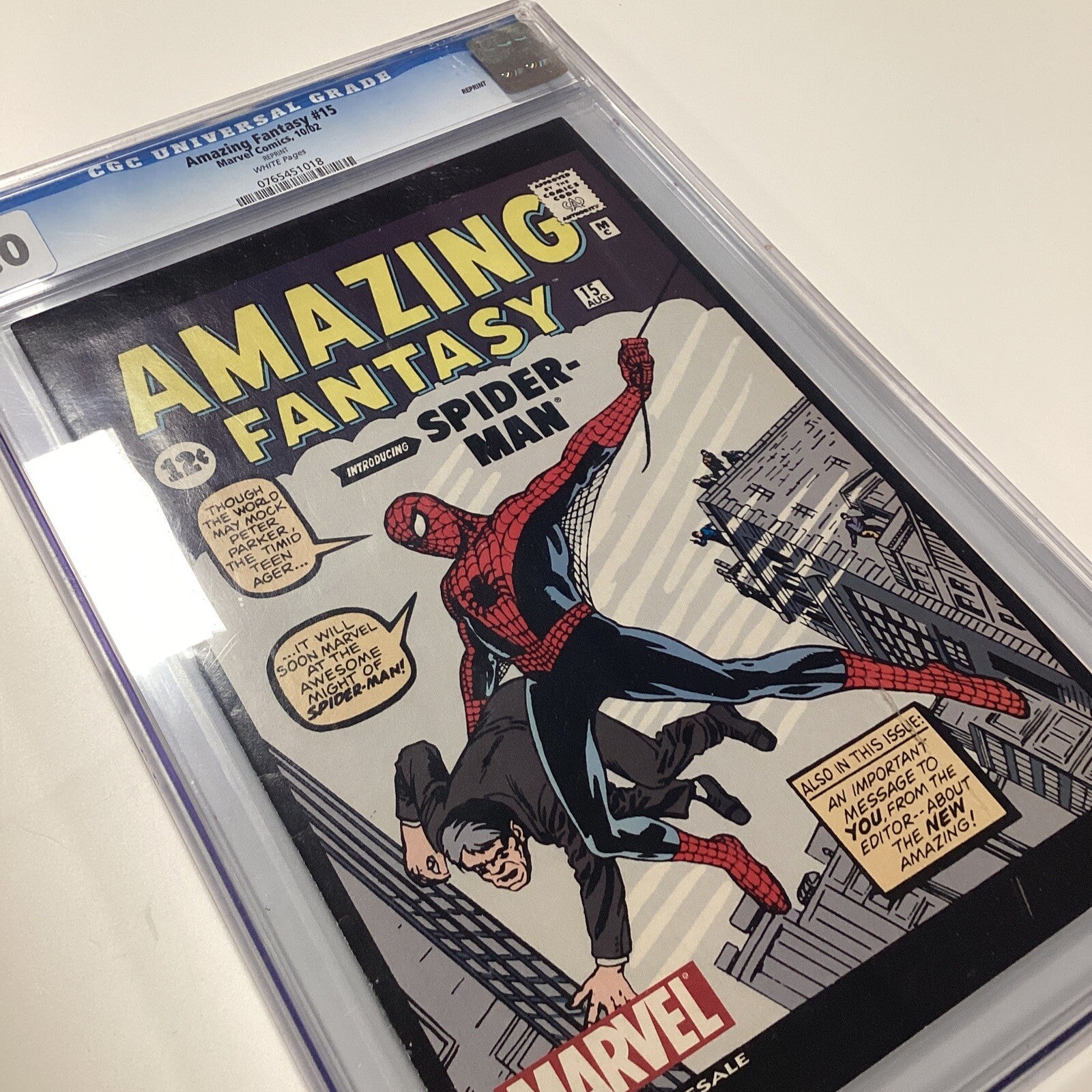 Amazing Fantasy #15 CGC 8.0 2002 Spider-man DVD Box Set Reprint Limited Edition3