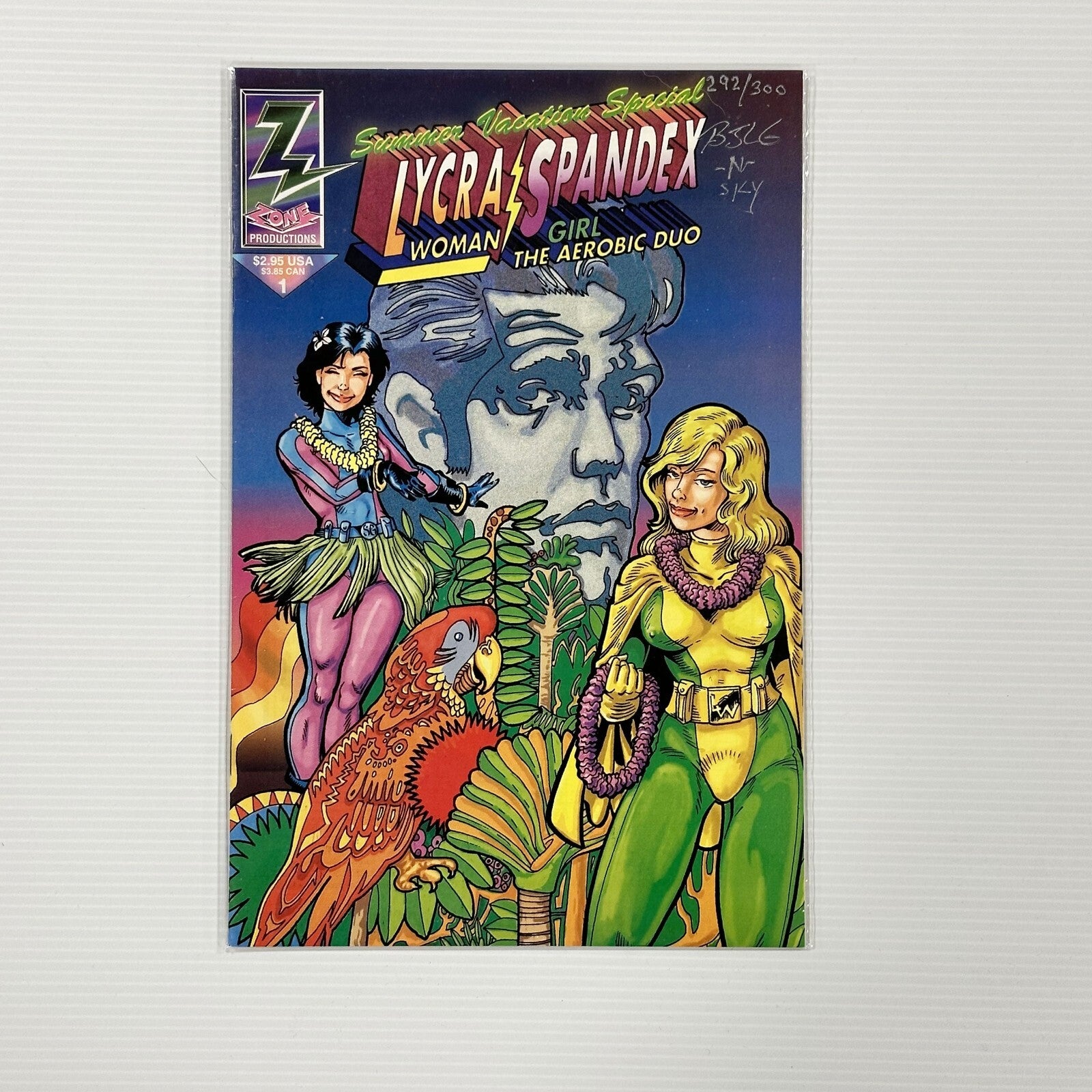 Lycra Woman & Spandex Girl Summer Vacation Special #1 1993 VF/NM signed Bryan Gl0