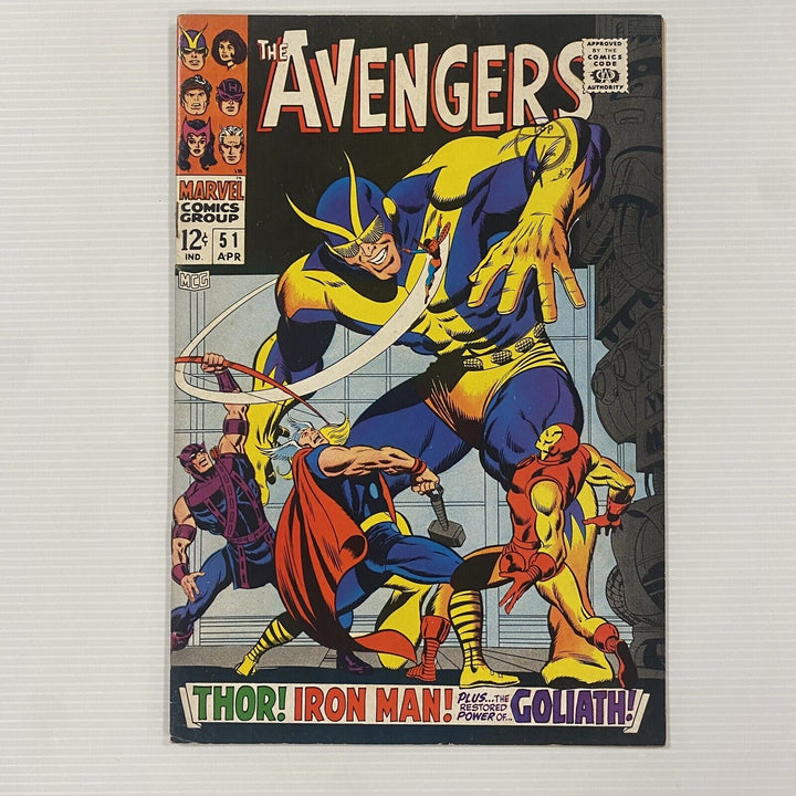 Avengers #51 1968 FN cent copy pence stamp