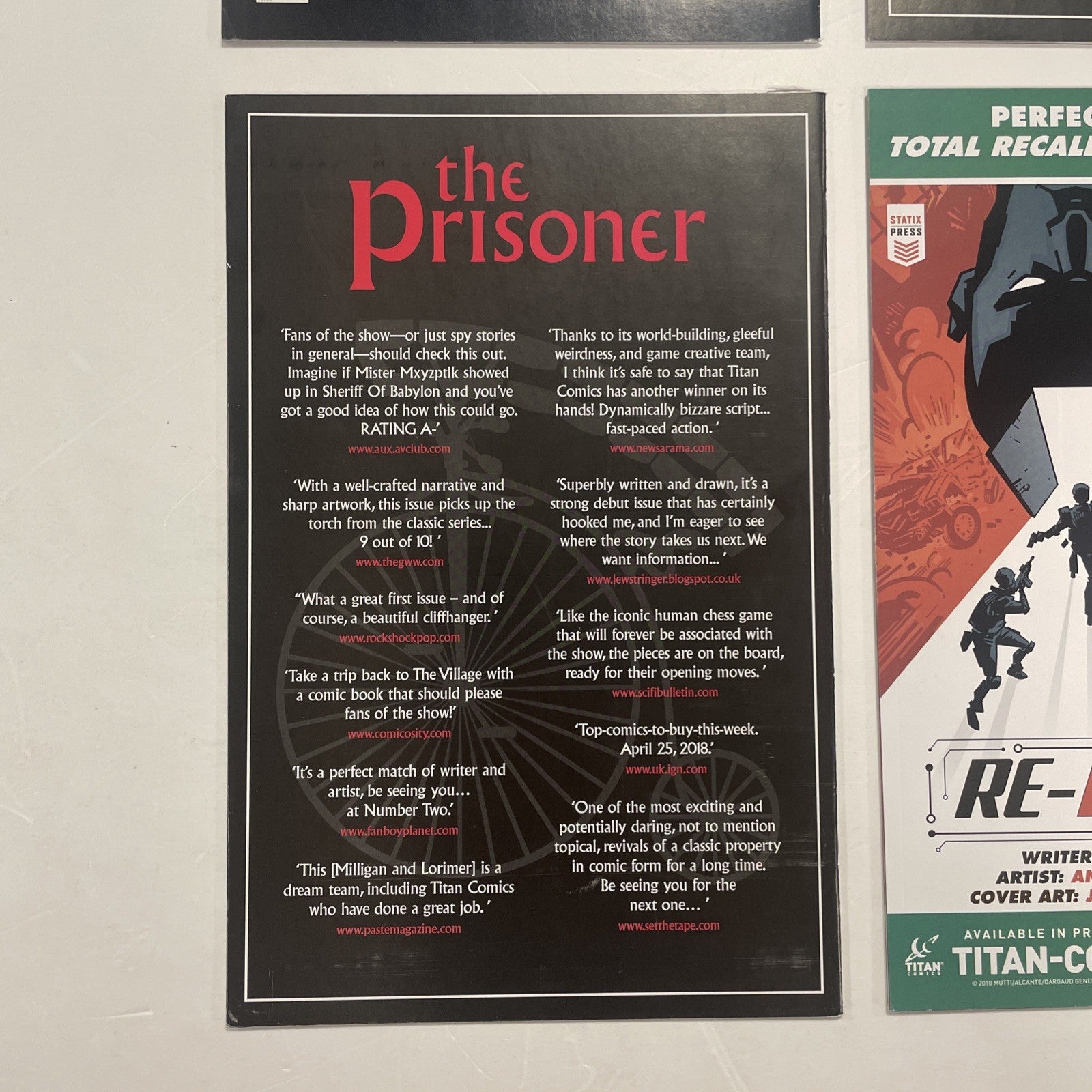 The Prisoner #1-4 2018 Complete Set 1st Print Titan Comics **4  Cover Variant**9