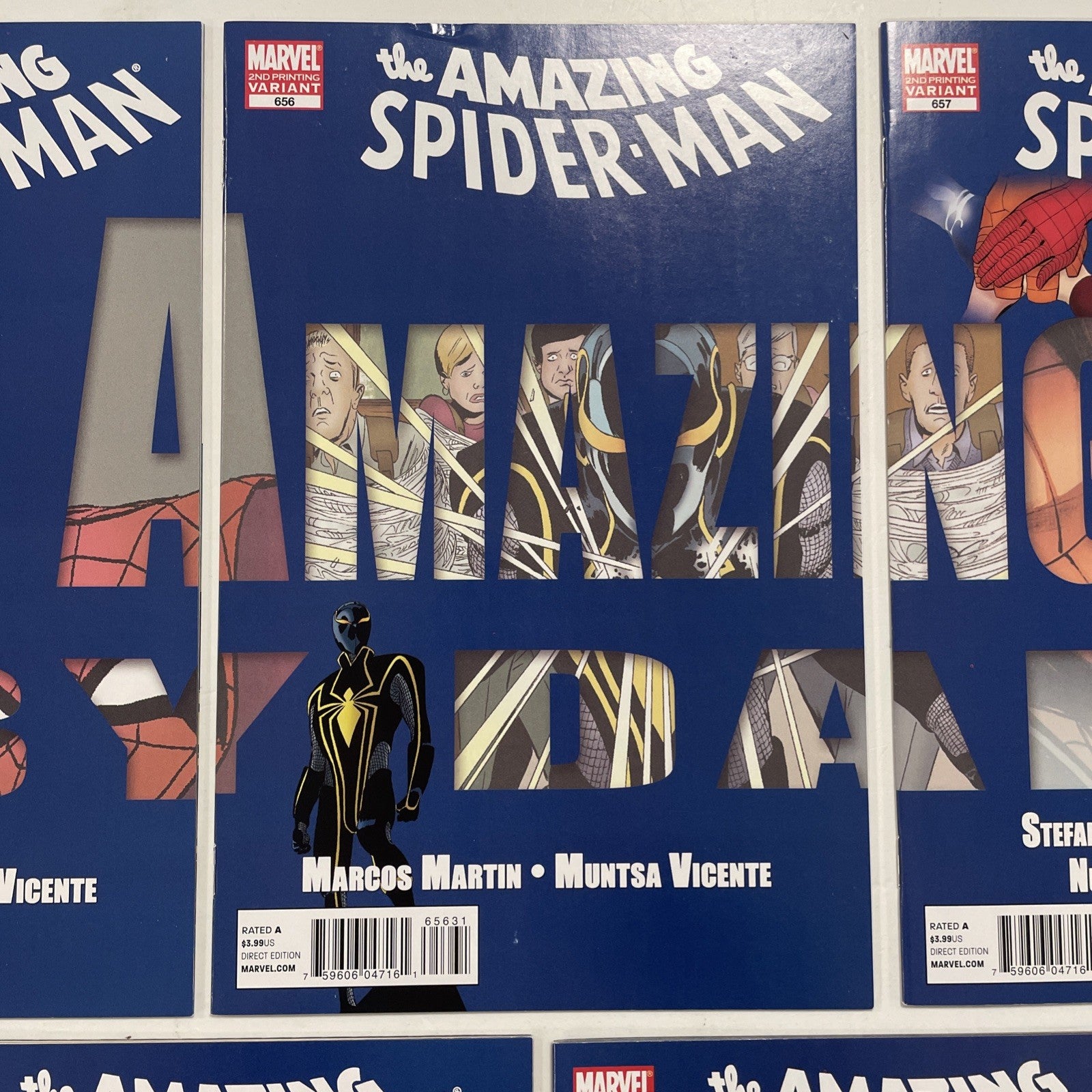 Amazing Spider-man #655-659 2011 2nd Print Variants  Complete Puzzle Set2