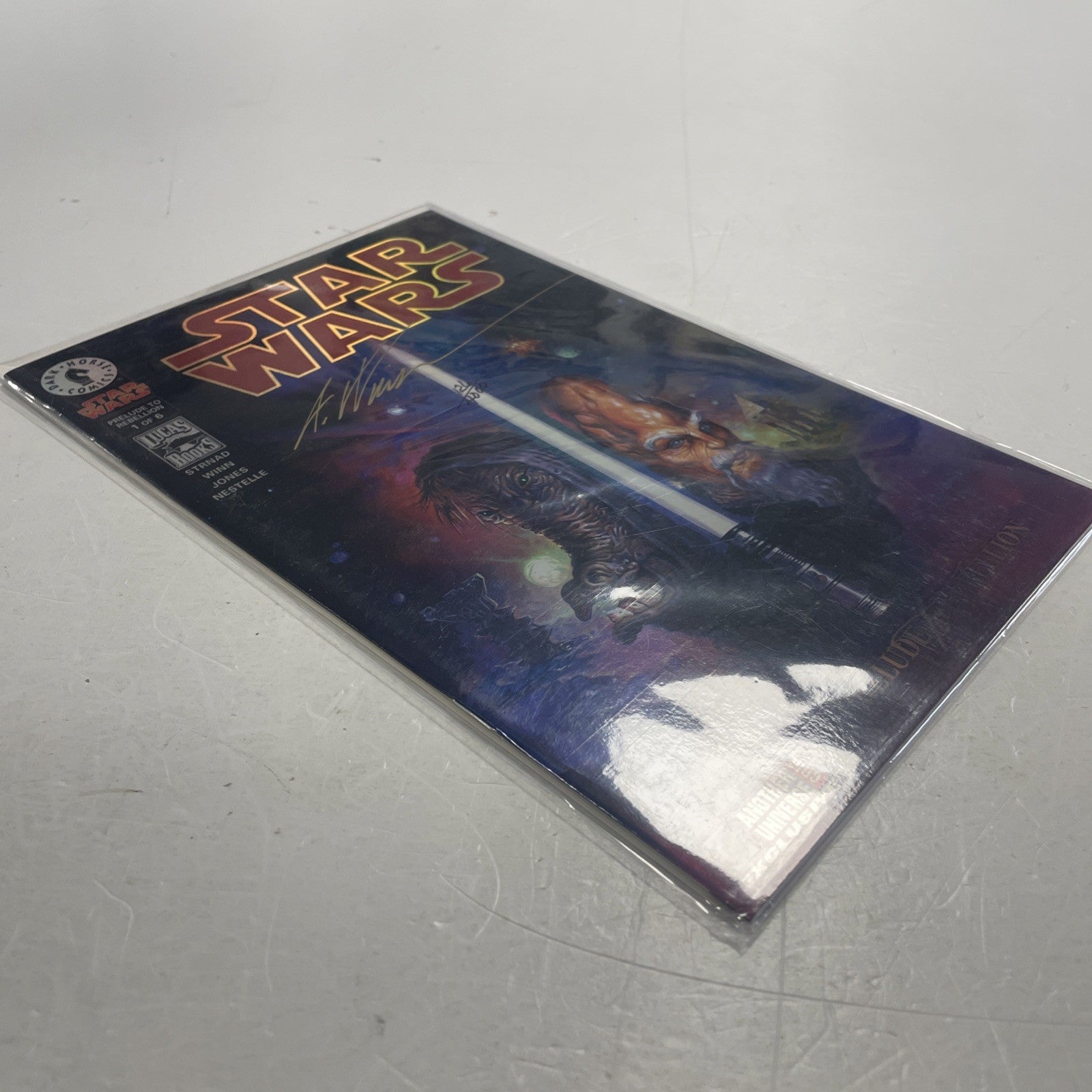 Star Wars Prelude To Rebellion #1 1999 Foil Exclusive signed by Anthony Winn CoA3