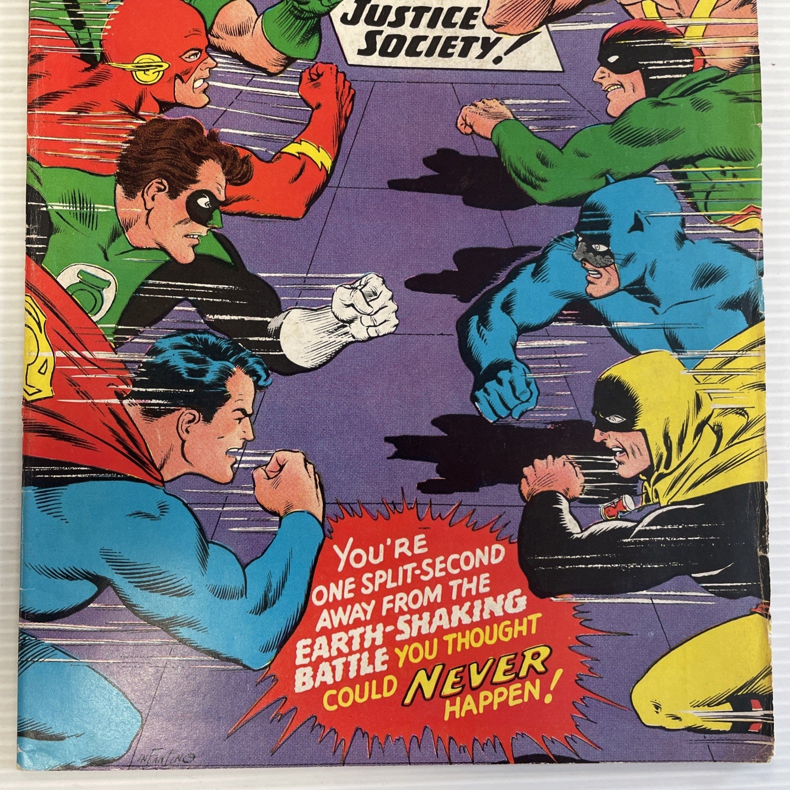 Justice League of America #56 1967 VG+ vs Justice Society Pence Stamp2
