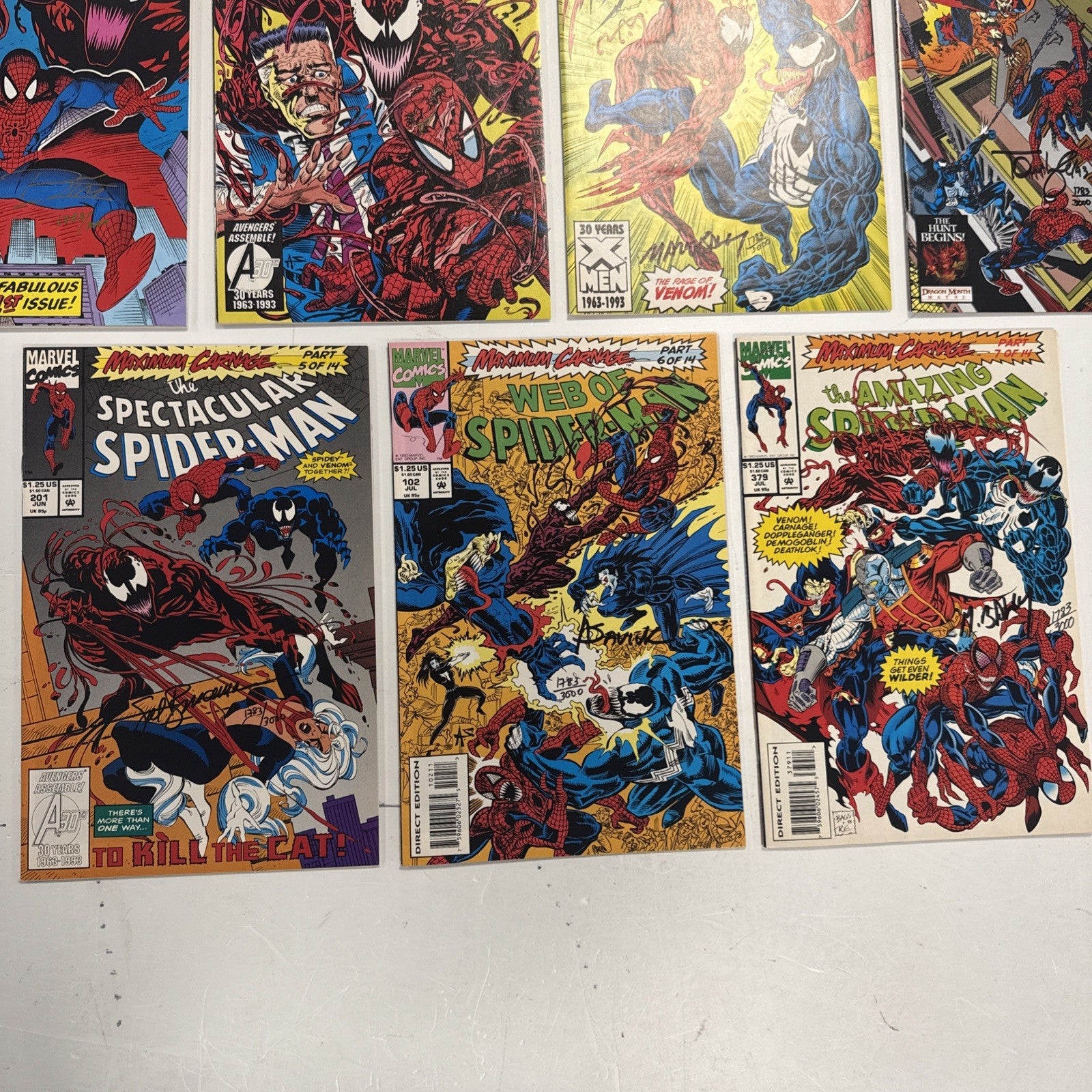 Spider-Man Maximum Carnage #1-14 Complete All signed except 11 Dynamic Forces **3