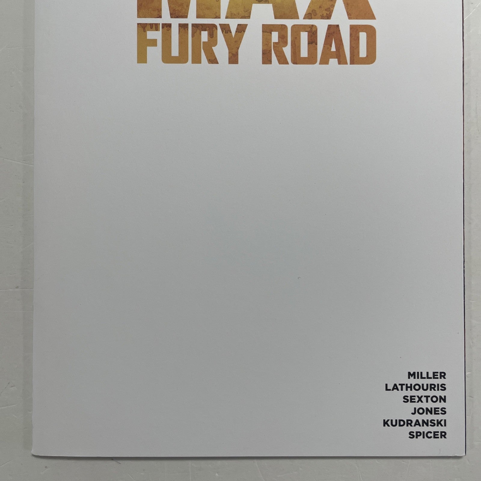 Mad Max Fury Road Furiosa #1 2015 Blank Sketch Variant NM2