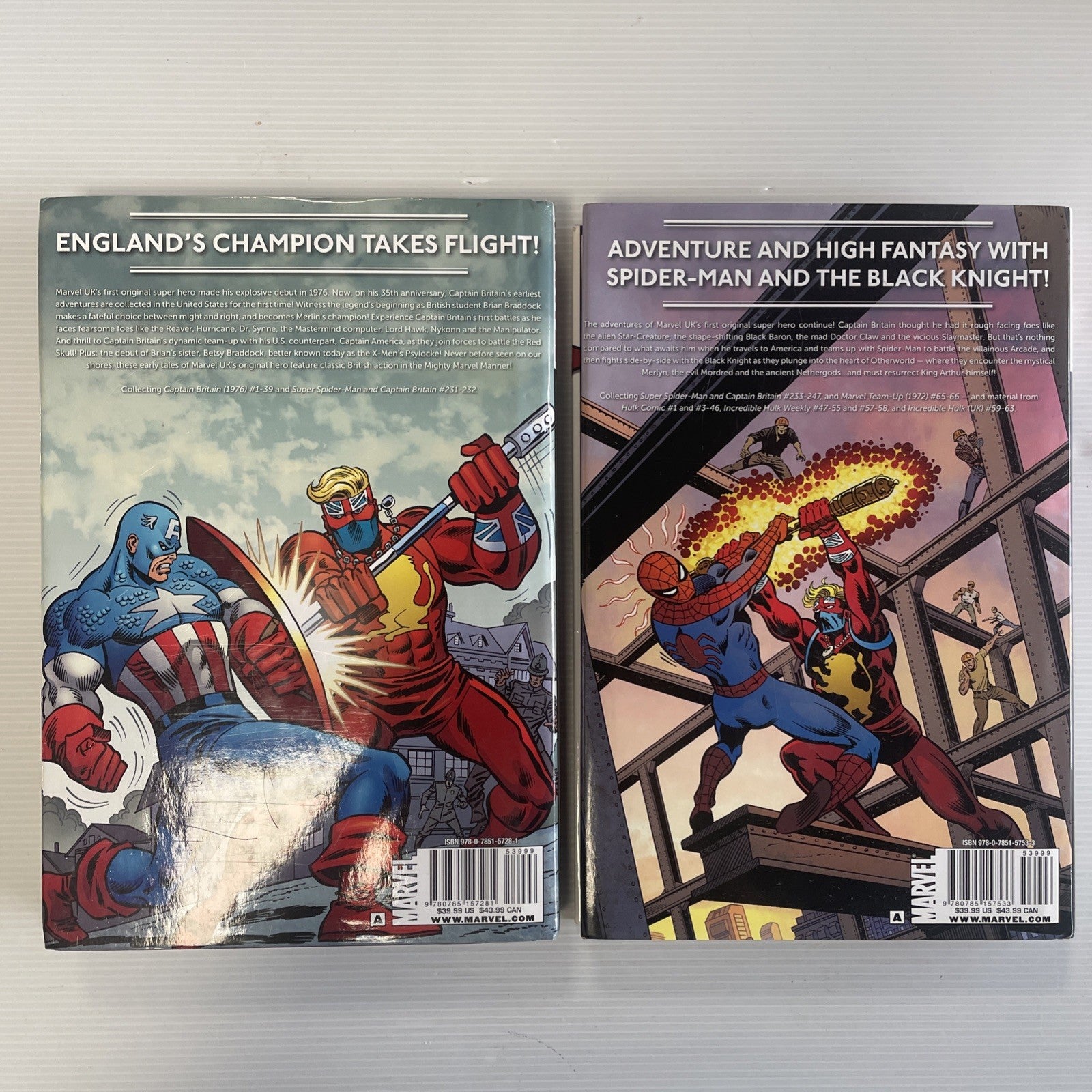 Captain Britain Vols 1 & 2 Set Birth Of A Legend, Siege of Camelot HC Graphic No8