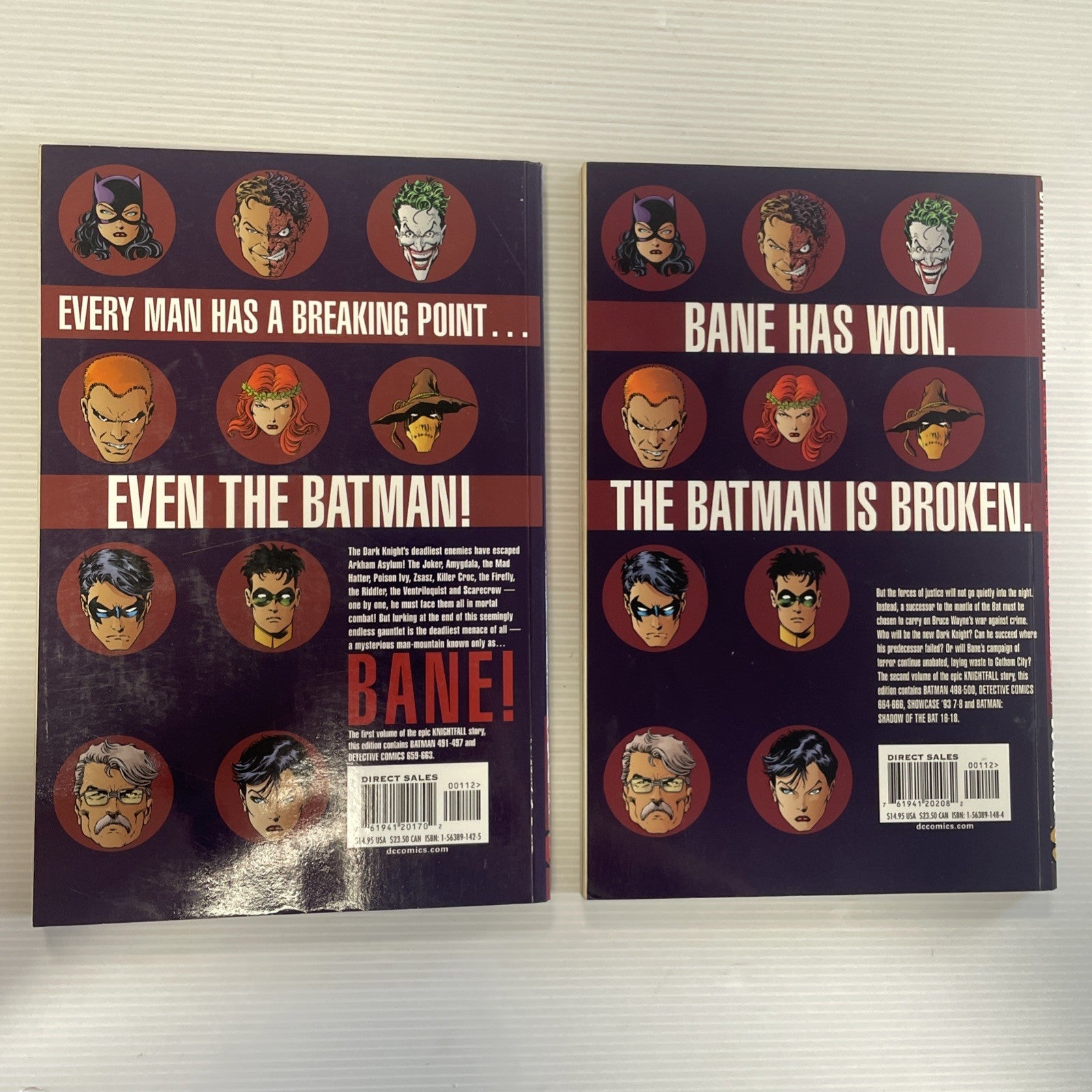 Batman Knightfall Vol 1 & 2 2011 Broken Bat & Who Rules the Night TPB Trade Pape4